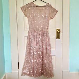 Vintage 1950s dusty rose princess dress